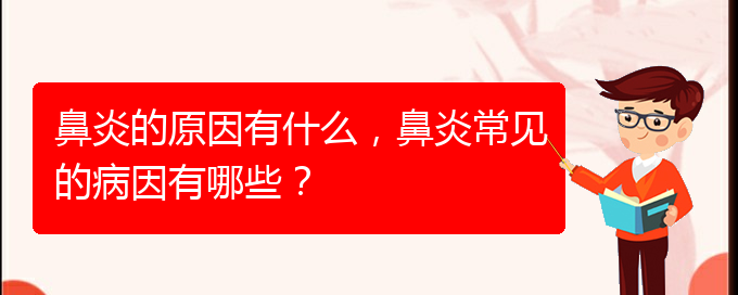 (貴陽哪家醫(yī)院看鼻炎好)鼻炎的原因有什么，鼻炎常見的病因有哪些？(圖1)