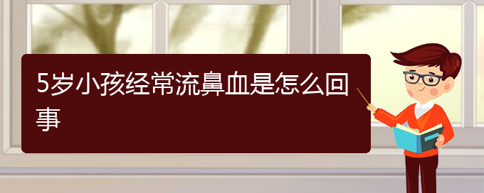 (貴陽(yáng)看鼻出血到醫(yī)院應(yīng)該掛什么科)5歲小孩經(jīng)常流鼻血是怎么回事(圖1)