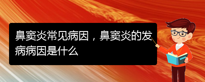 (貴陽治療鼻竇炎的醫(yī)院是哪家)鼻竇炎常見病因，鼻竇炎的發(fā)病病因是什么(圖1)