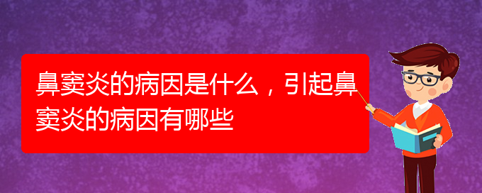 (治鼻竇炎貴陽(yáng)哪家醫(yī)院好)鼻竇炎的病因是什么，引起鼻竇炎的病因有哪些(圖1)