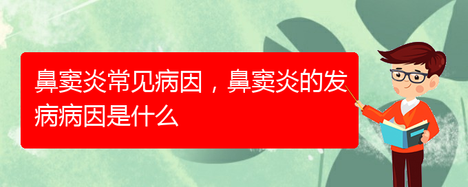 (貴陽治療鼻竇炎的醫(yī)院是哪家)鼻竇炎常見病因，鼻竇炎的發(fā)病病因是什么(圖1)